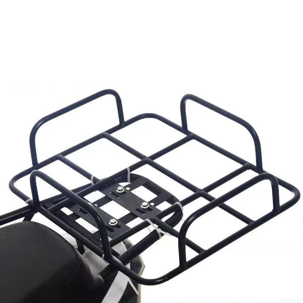 Grille arrière pour boîte de livraison de nourriture de moto avec garde-corps pour boîtes de 50 x 40 cm, kit de support de panier de transport de bagages en fer pour scooter électrique
