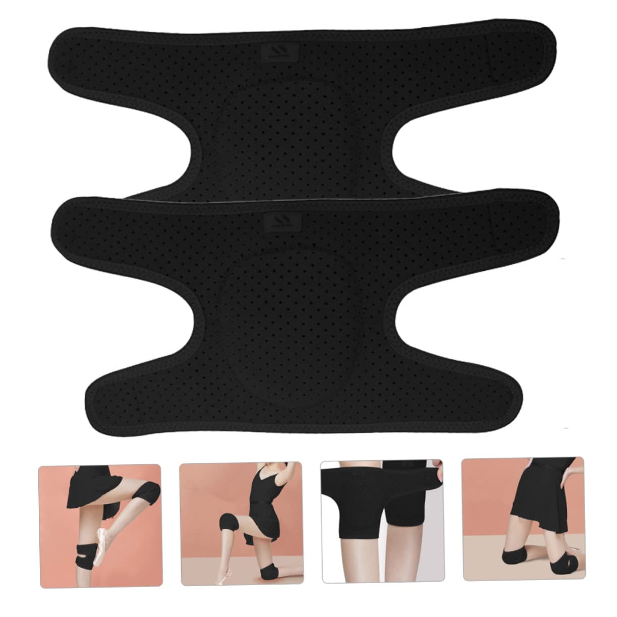 GALPADA 1Pair Dance Knee Pads Protective Sleeve Warm Wraps for Gym Sports and Outdoor Activities Breathable Compression for Injury and Stability for Adults