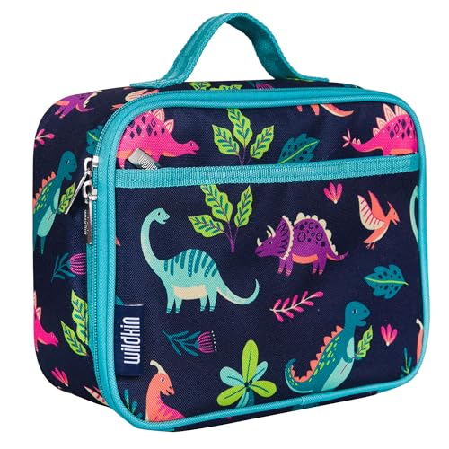 Image of Wildkin Kids Insulated Lunch Box, Dino Pals | Insulated, wipe-clean lunch box - coordinates with matching Wildkin backpacks and water bottles