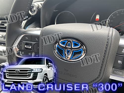IDT ミニウエス付 新型 300系 ランドクルーザー ステアリング エンブレムシート ステッカー カバー ガーニッシュ インテリアパネル ランクル300