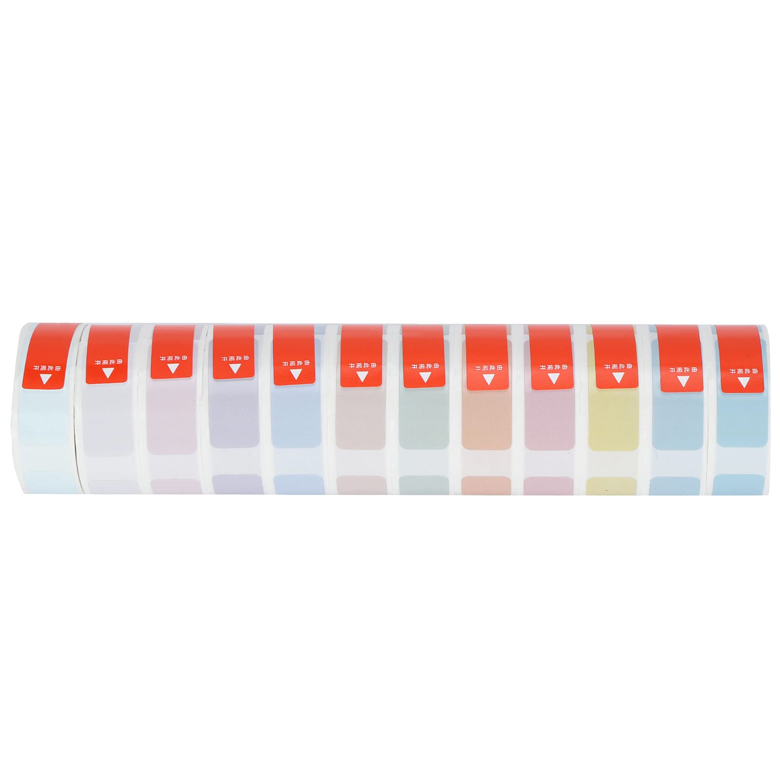12 sztuk Wodoodporna naklejka termiczna w rolkach Samoprzylepny papier do etykiet PCV do przechowywania w kuchni Odzież Identyfikacja biżuterii 12 x 30 mm 180 arkuszy w rolce (Zestaw wiosenny)