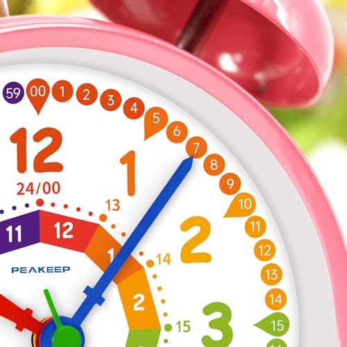 Peakeep Loud Twin-Bell Teaching Clock