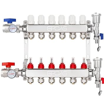 best brass floor heating manifold factory