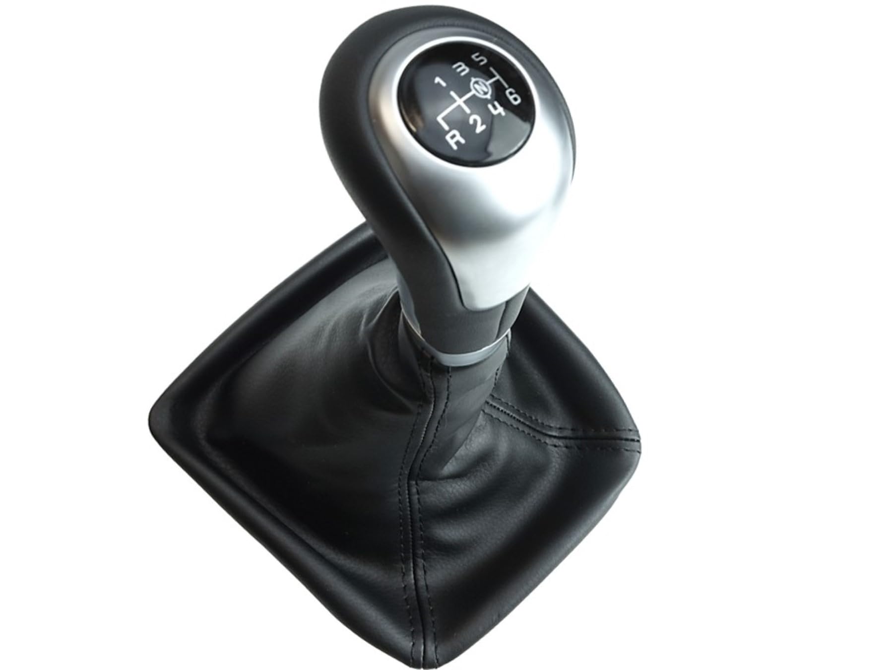 Newtown2700 - Pomello del cambio + cuffia + telaio con cucitura nera compatibile/ricambio per Mercedes Classe A W176 B W242 W246 CLA GLA