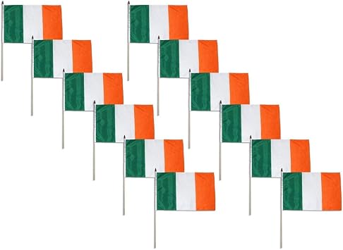 Ireland flag 12 x 18 inch 12 PK