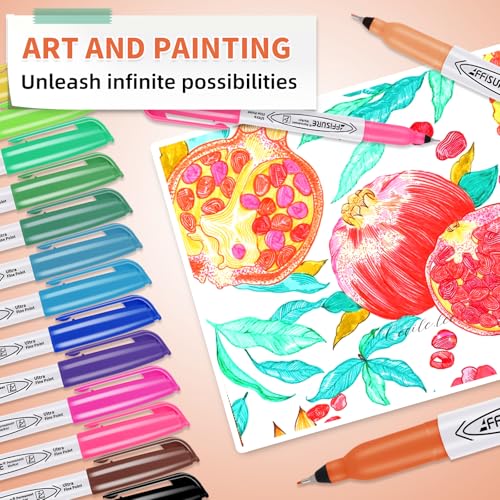 Image of Permanent Markers, Ultra Fine Point Markers Set, 30 Assorted Colors Work on Wood, Plastic, Paper, Metal, Stone, Glass for the Artist、Kids、Adult, 30 Count