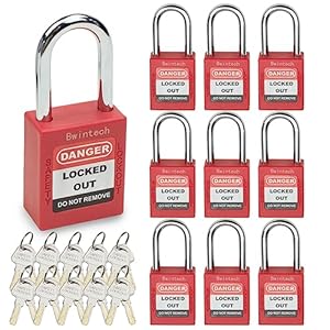 Bwintech 10 Pcs 38MM Safety Padlocks