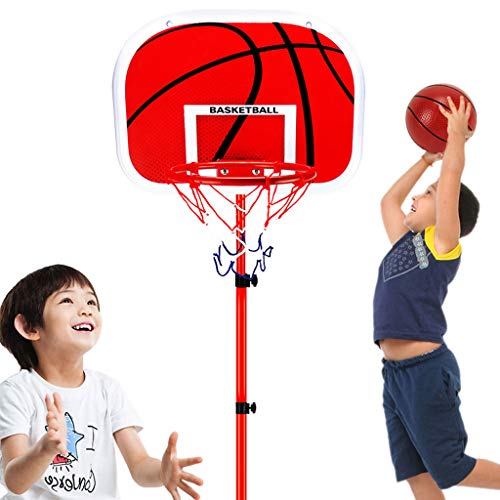 Fullfun 63-150cm Basketball Stands Height Adjustable Kids Outdoor Indoor Sports Basketball Goals Hoop