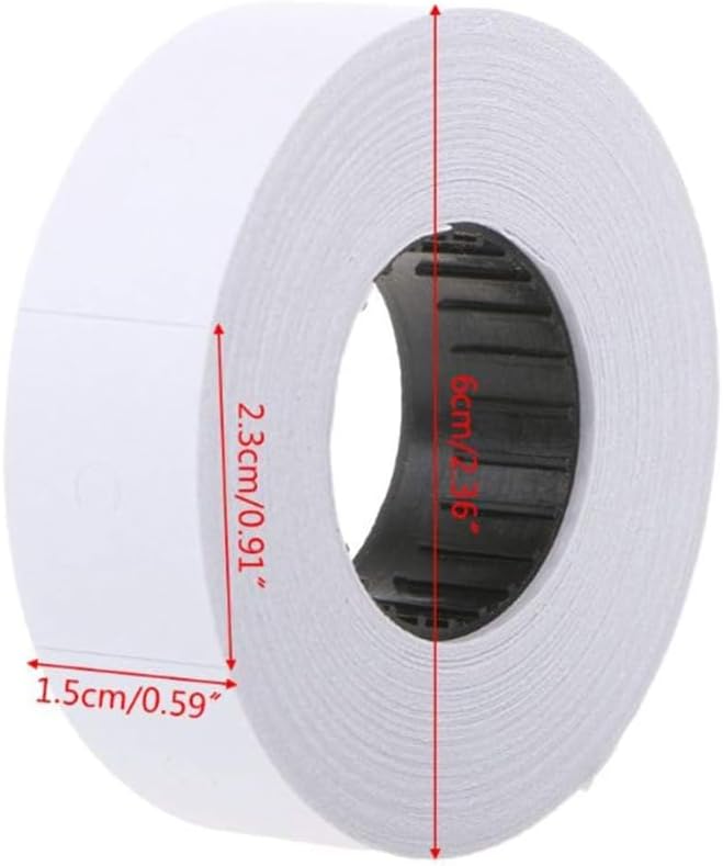 2 Line Price Labels - 40 Rolls of Pricing Labels (16,000 Blank Tags) with 5 Ink Rolls - Compatible with MX-6600, MX-6602, YH-689 (Gun Not Included)
