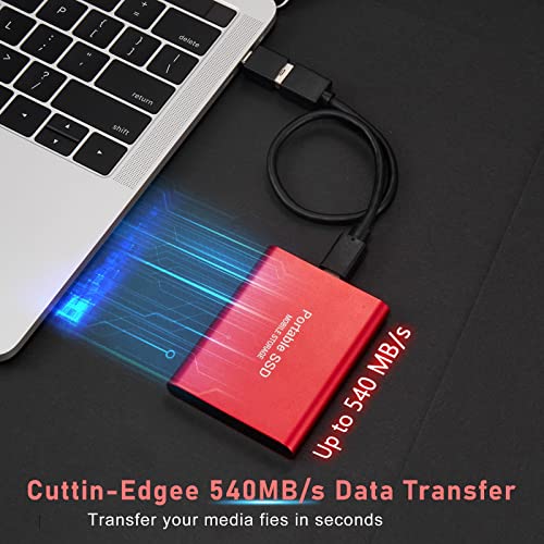 Image of SSD USB 3.1 External Solid State Drives Hard Disk for PC Laptop 2TB Red (500GB Red)
