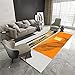 Cojines Pelo Alfombras Y Moquetas Alfombra de estar Alfombra Naranja Gris Pluma Impresión de la alfombra Diseño de la peluquería, estera de rastreo para la habitación de los niños 200x250cm Cojin Gran
