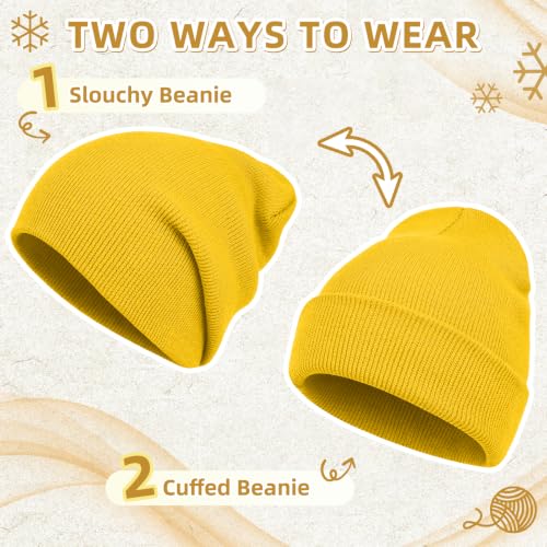 Image of ZOORON Beanie for Men Women Slouchy Winter Beanie Hats Cuffed Skull Caps