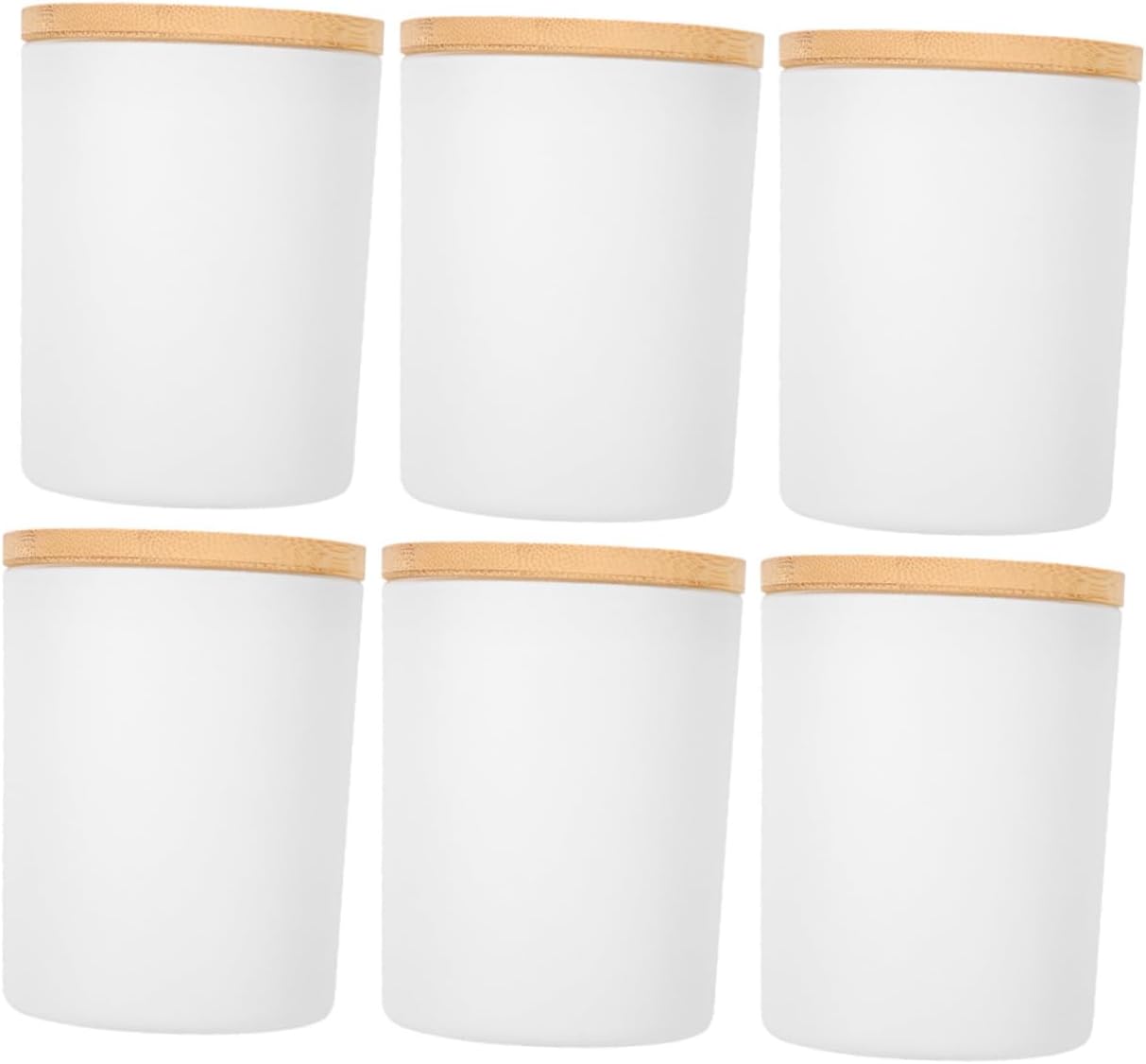 jojofuny DIY Candle Jars Set of 6 with Lids Empty Glass Candle Tins for Crafting and Gifting for Aromatherapy and Home Decor
