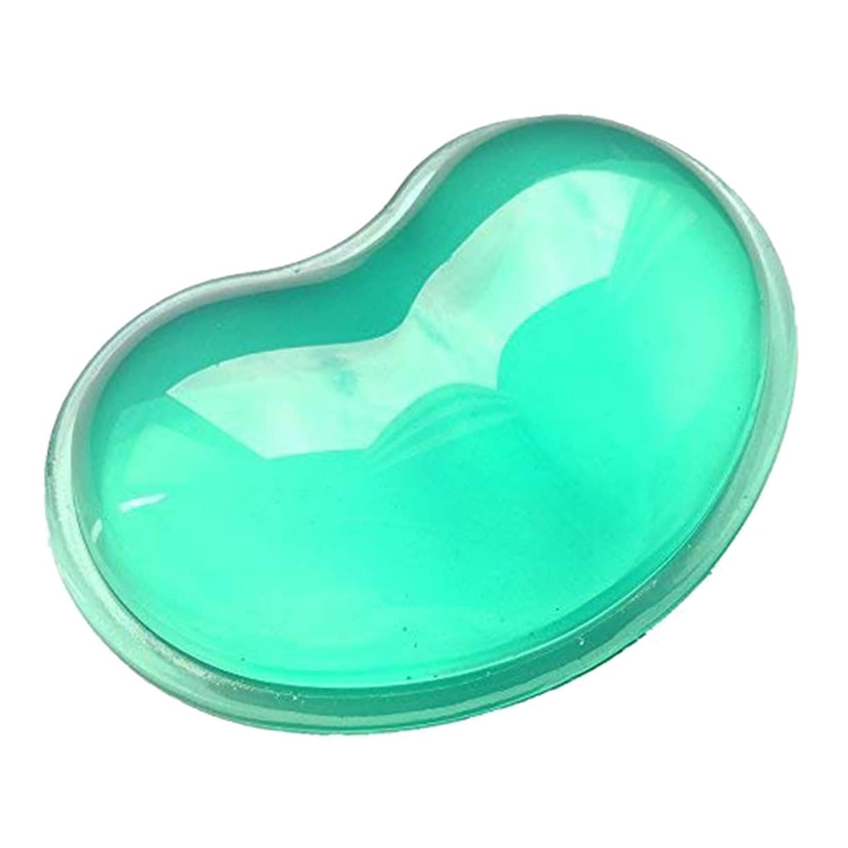SEWACC Heart Shaped Silicone Mouse Pad with Gel Filled Wrist Cushion Ergonomic Keyboard and Mouse Wristband Pad for Desktop Computer Flexible Stress Relief Support in Green