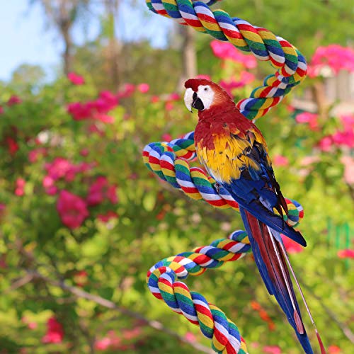 image for NA ILESON Bird Rope Perches Stand Ladder Toys for Parrots Parakeets Co