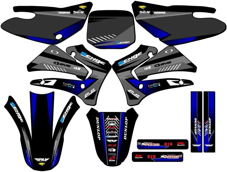 TTR 125 SURGE Black Senge Graphics 2000-2007, kit completo compatible con Yamaha