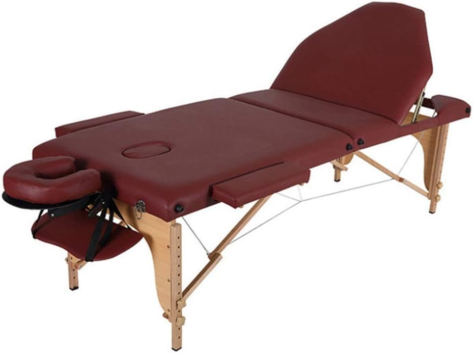 Massage Bed Massage Table Portable Folding Beauty Facial SPA Bed Tattoo Beauty Therapy Sofa 3 Sections Folding Massage Bed Color Picture color, Size 72.8 x 27.6 inches 185 x 70 cm