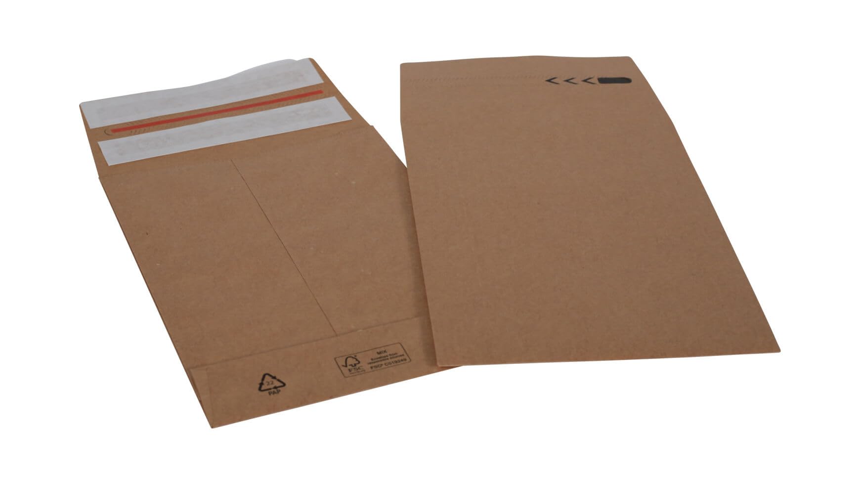 250x E-Commerce-Mailer Versandtüte Versandbeutel 162 x 229 x 40 mm A5 C5 Selbstklebestreifen + Retourenstreifen 120g/qm Braun Faltentasche Versandtasche Umschlag
