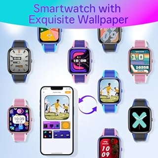 Smartwatch Fitness Orologio Bambini Digitale: 1.75" per Bambini Smart Watch con Contapassi Cronometro Compatibile per iOS Android Impermeabile Monitor Del Sonno Regalo per Ragazzi Ragazze Adolescenti
