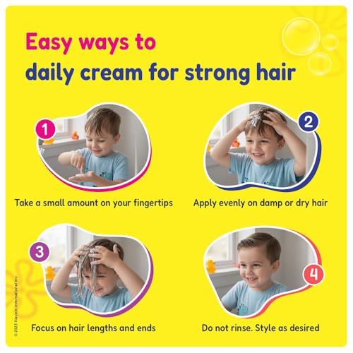 Image of Protein Detangle Conditioner | Pediatrician Approved | Cocoa Butter & Basil | Non-Greasy Frizz Control for Kids | 200 ml