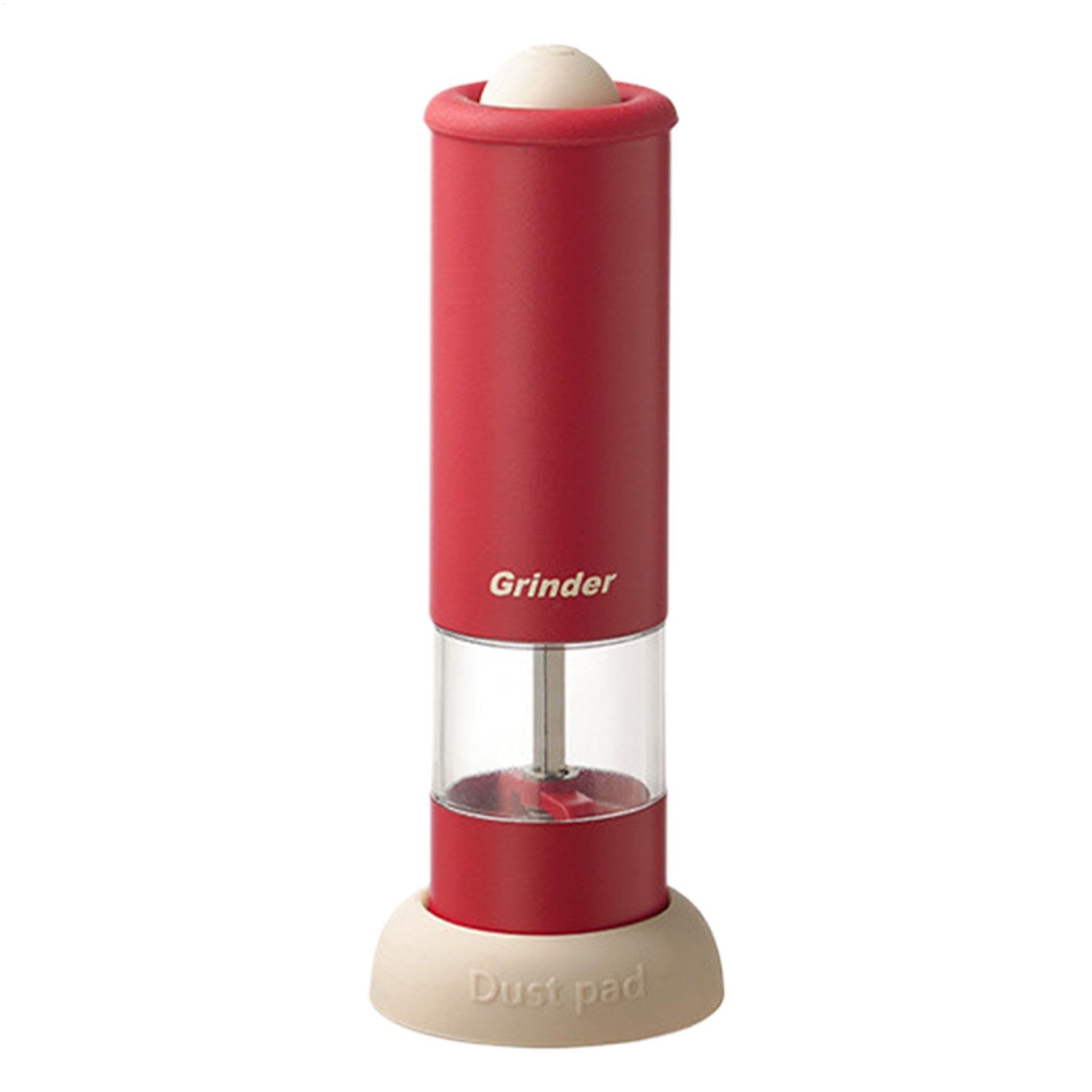 Moulin à poivre et sel électrique USB rouge et crème à mouture réglable