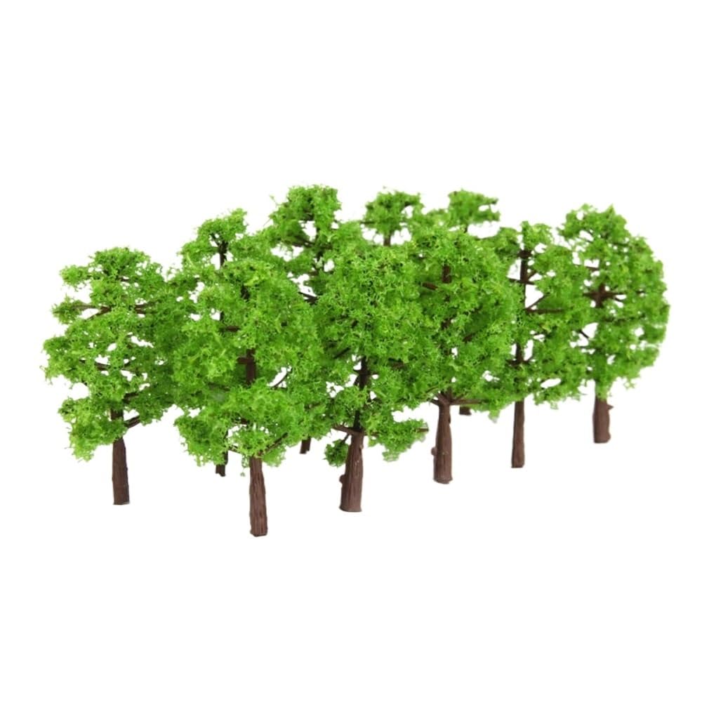 Miniature Scenery Decor 30pcs 3D Landscape Artificial Miniature Trees, Height 3.5cm Train Railway Scenery Decor Model, Tree