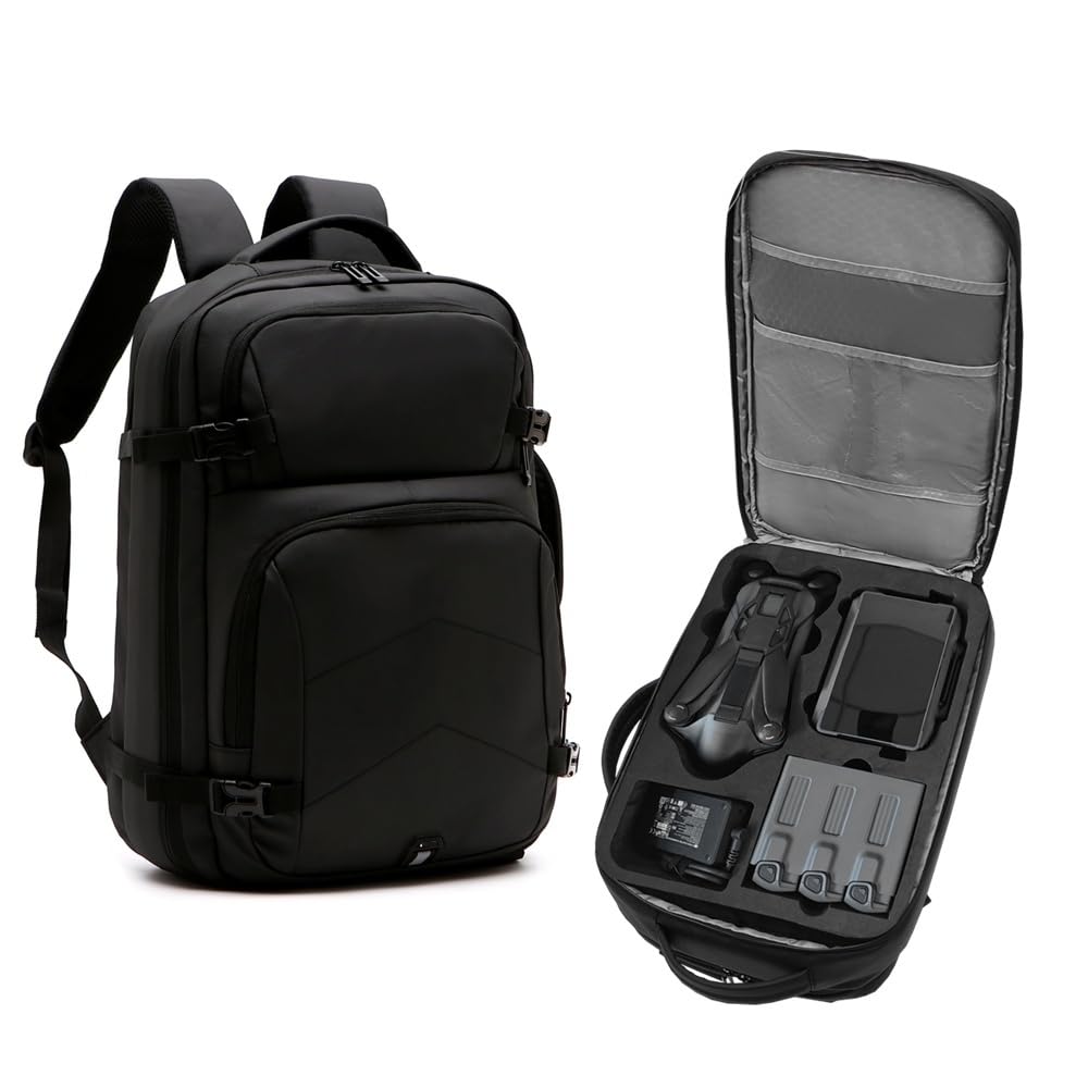 Custodia per zaino compatibile con MAVIC4 PRO RC2/RC PRO2, telecomando per drone, zaino a tracolla, custodia da viaggio, organizer per valigia rigida di grande capacità (solo custodia)