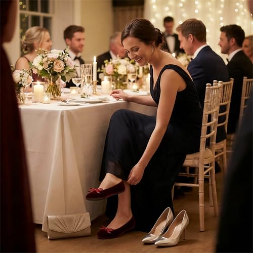 Image of Women's Foldable Ballet Flats - Portable Flat Shoes for Travel and Wedding that Fit in Your Purse