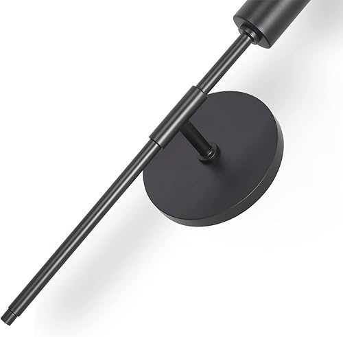 Miniatura 3 de INVISNEN Moderna lámpara de pared de 1 luz, apliques de pared de tocador de interior negro suave para restaurante, cafetería, hotel, bar,