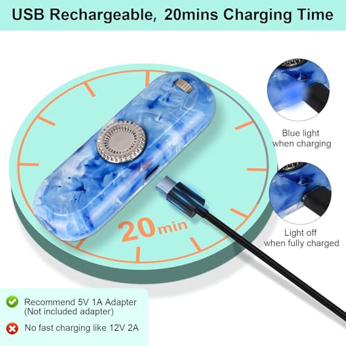 Image of TBTeek Cat Toy, Finger Rotatable, 3 Modes, 5 Fun Patterns, Rechargeable, Portable Dog Cat Toy for Indoor Cats Chasing and Exercise