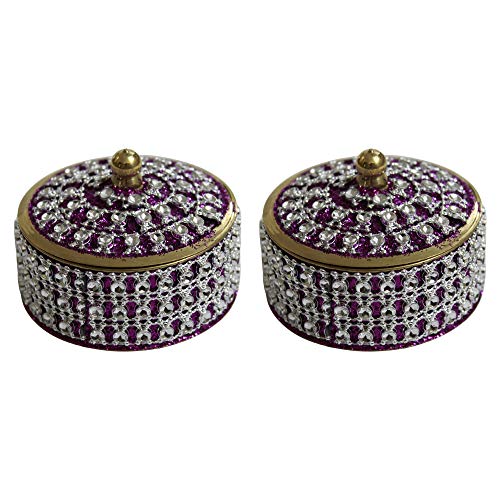 Angelic Brass Jewellery Box (Purple)