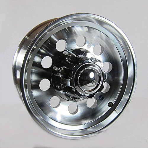 17.5 x 6.75 Aluminum Modular Trailer Wheel 8x6.50 Heavy Duty Center Cap & Flange Nuts Included