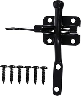 DOITOOL Fence Hinge Outdoor Playpen Door Chain Lock Heavy Duty Metal Fence Gate Latches Fence Gate Fence Gate Lock Gate Locks for Wooden Fence Gate Locks for Metal Fence Gate Handles Metal