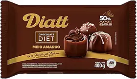Barra de Chocolate Diet Meio Amargo 500g - Diatt