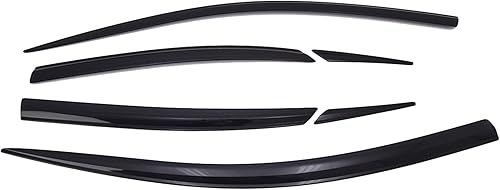 Miniatura 2 de Northern Prime - Deflectores de viento y viserasprotectores de lluvia hechos para Lexus NX 2015-2021_Acabado teñido ahumado estilo cinta (6 piezas)