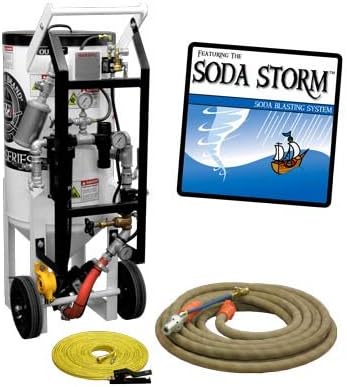 3.5 Cu. Ft. Soda Blasting Machine Complete Package, Portable, Pressure Hold System, Pneumatic
