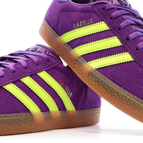 adidas Gazelle Big Kid Shoes, Active Purple/Solar Yellow/Collegiate Purple, Size 7 by adidas - Image 7