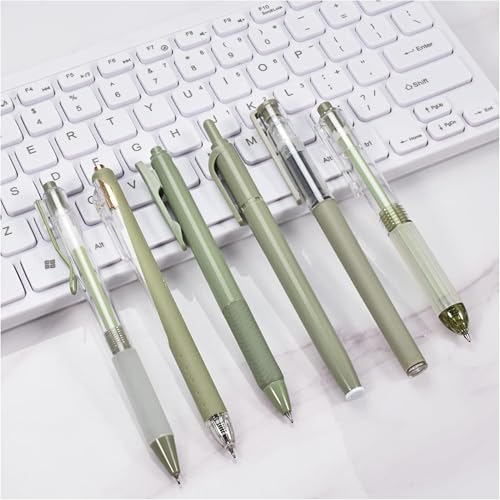 Image of 6 n 1 Cute Pastel Pen Set Aesthetic Stationery Items Kawaii Korean Fancy Pens for Girls Blue Ink Gift Set Aesthetic Office Supplies