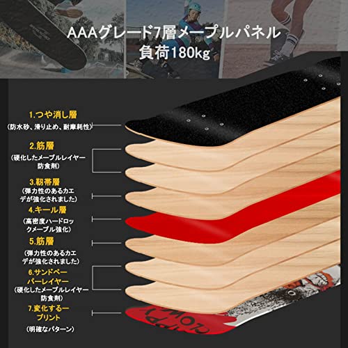 JHAQDM メープルデッキ コンプリートスケートボード