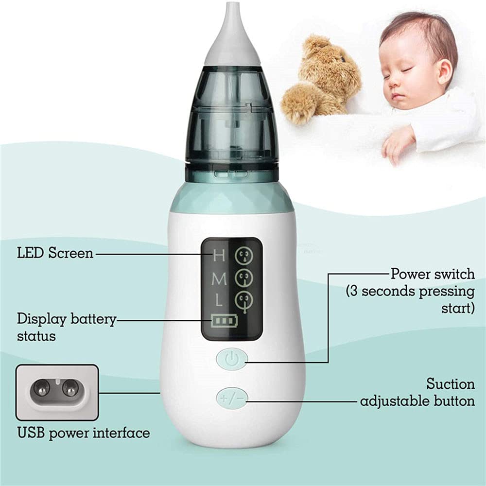 Bebé Aspirador Nasal eléctrico LED de visualización de la Nariz Limpiador inhalador Equipo Aspirador Niños Cuidado del oído Prevención de Reflujo Aspirat