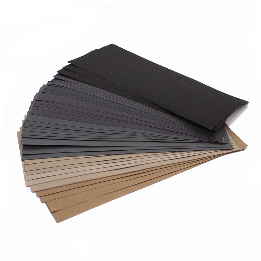 9x3.6 pouces papier abrasif étanche sec et humide 320 à 10000 support de papier abrasif à grains assortis pour bois bijoux en plastique polissage des métaux