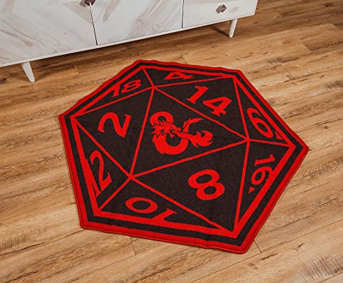 Tapete decorativo rojo D20 Dungeons & Dragons 132x114 cm miniatura 2