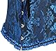 SZIVYSHI Damen Korsett Sexy Corsage Corset - Top für Kostüm, Outfit, Reizwäsche, Steampunk, Gothic, Piraten, Lack, Frauen, Extrem, Body & Sexspielzeug - Schwarz und Blau - Große L
