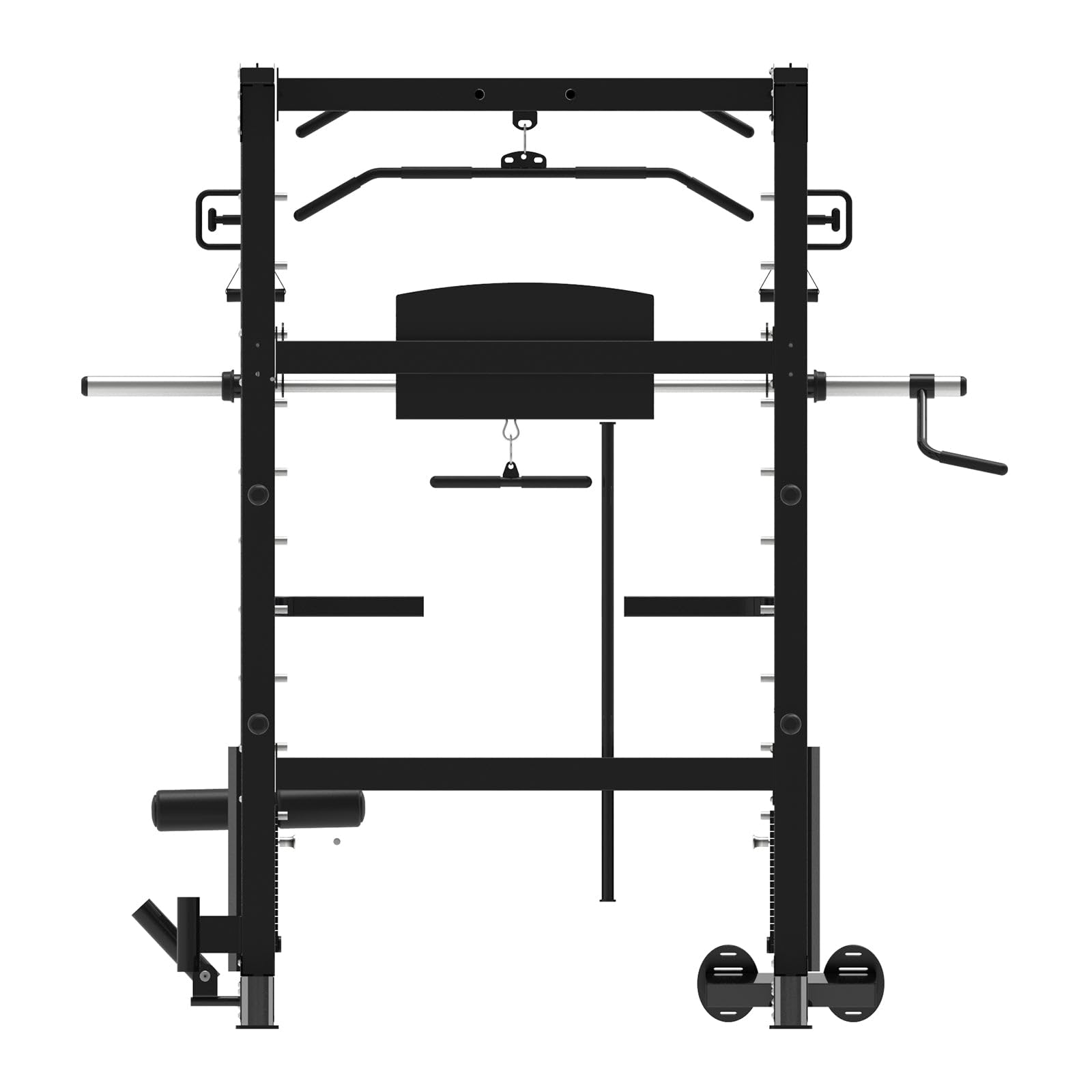 Multistazione Palestra Compatta F12 Smith Machine Home Gym 120 kg | Macchina Palestra Multifunzione con Multipower, Pulegge 2:1, Lat Machine e Barra Olimpica