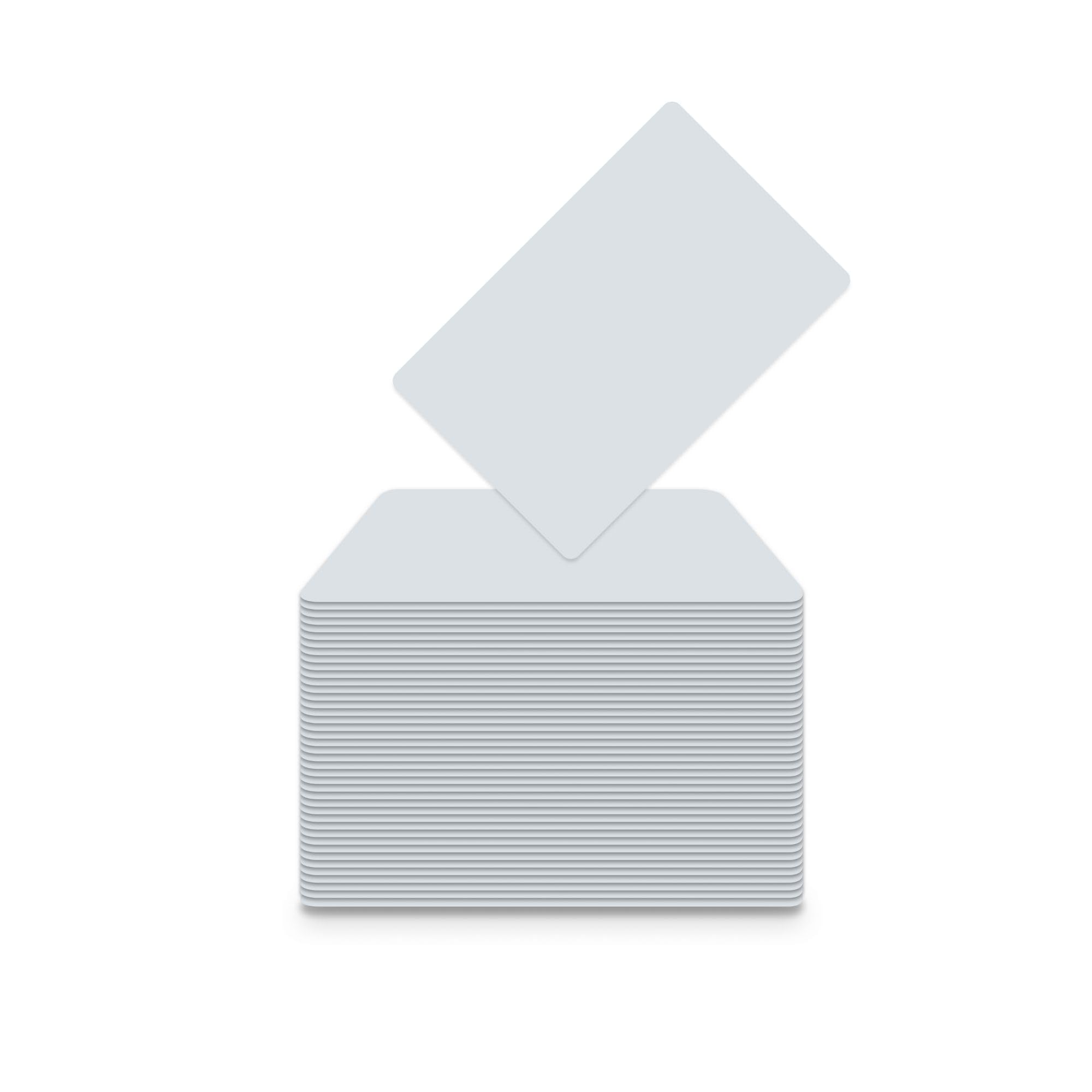 FIDO2 Pack de 25 Tarjetas Inteligentes NFC 2FA empresarial | 25 tarjetas FIDO2 NFC de PVC blanco sin imprimir en un SKU para despliegues de TI empresarial y MFA a gran escala
