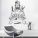 QIANGTOU Barber Shop Sign Stickers murali Rimovibili Hipster Adesivi in ​​Vinile Salone di Bellezza Adesivo per finestre Barbershop Decoration Art Mural 75x92cm