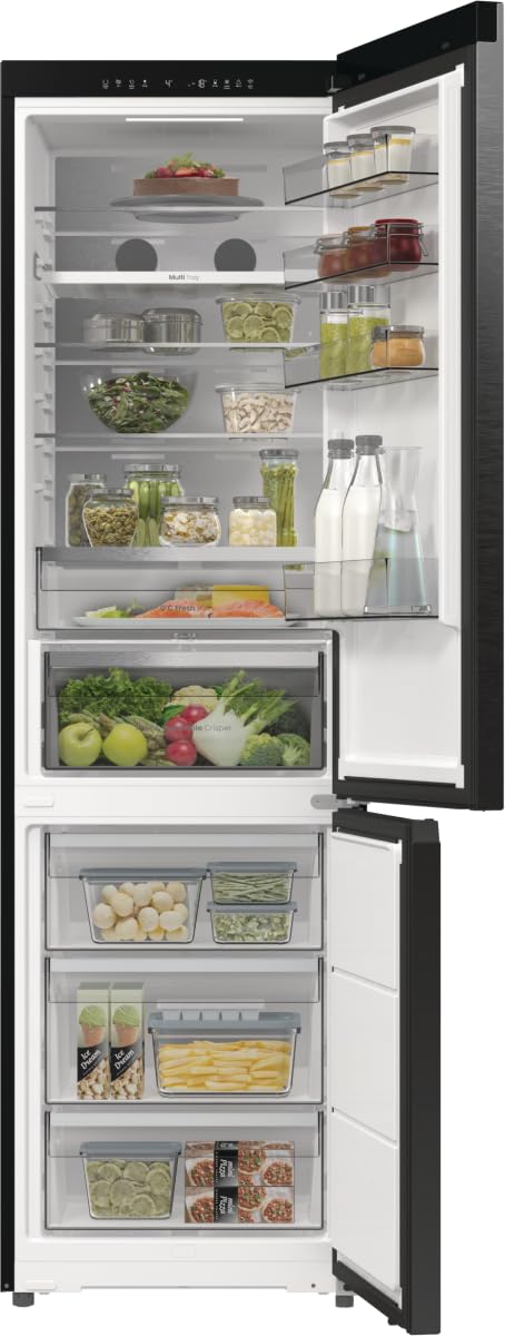 Hisense RB5P410SBFC Frigorífico Combinado Total No Frost, Negro, 203 x 65,8 cm, Clase C, 413 L, Gran Capacidad, WiFi, Refrigeración Metálica, Puerta Reversible