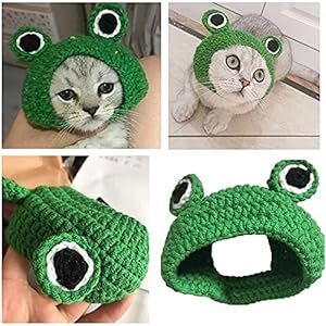 Bonaweite Pet Hat Dog Cat Handmade Knitted Woolen Yarn Frog Cap Grooming Accessories Apparels Puppy Teddy Cartoon Cucciolini Doodles Bonaweite pet hat dog cat handmade knitted woolen yarn frog cap grooming accessories apparels puppy teddy cartoon cucciolini doodles