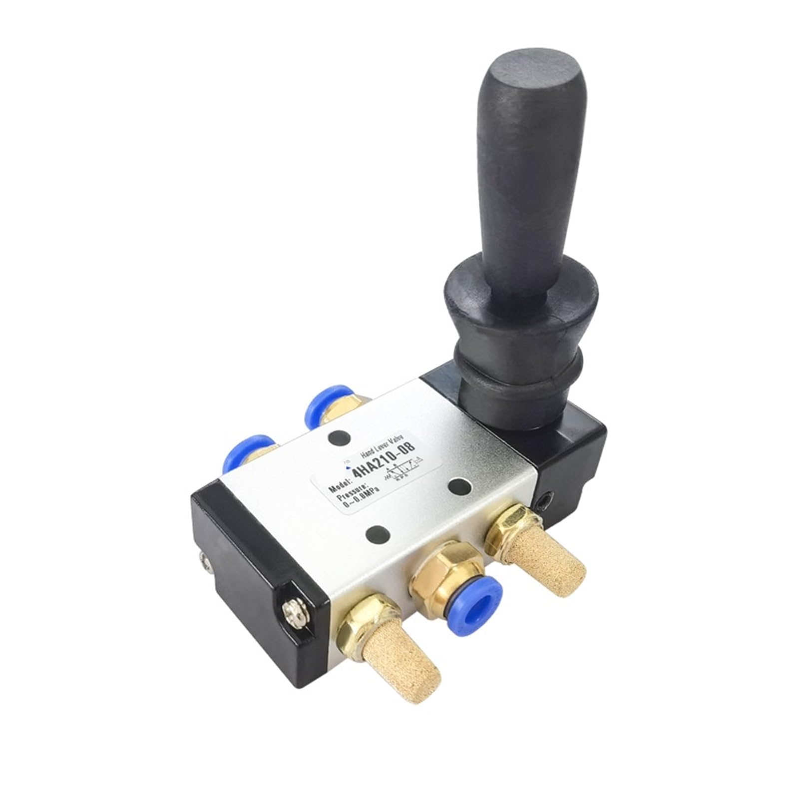 Vanne pneumatique manuelle 4HA210-08 à 5 voies avec raccords 12mm
