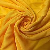 Non extensible Tissu uni en polyviscose/coton non extensible - 147,3 cm (jaune canari)